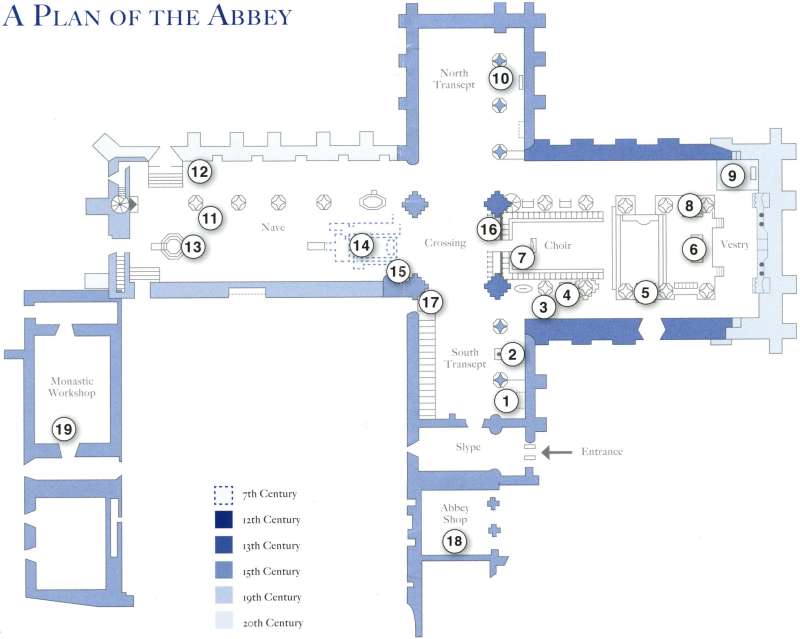 Plan of Hexham Abbey