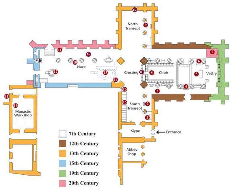 Plan of Hexham Abbey